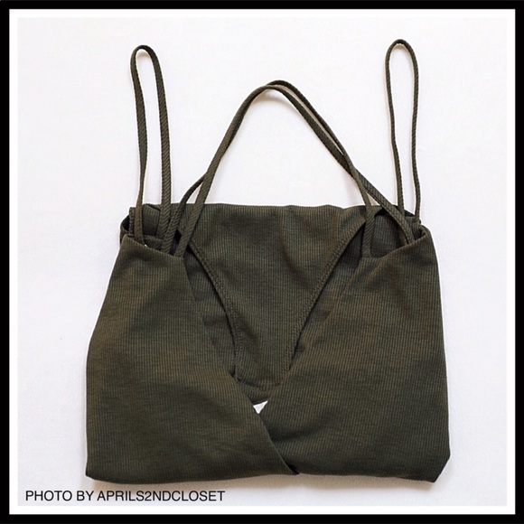 V-NECK BODYSUIT CRISSCROSS BACK TEE TOP A3C - Picture 5 of 8